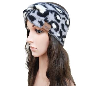 Diadema <span class=keywords><strong>de</strong></span> punto <span class=keywords><strong>de</strong></span> lana con estampado <span class=keywords><strong>de</strong></span> leopardo estilo europeo-americano, <span class=keywords><strong>de</strong></span> ala ancha, para lavado facial y protección <span class=keywords><strong>de</strong></span> las orejas - Product Image 5