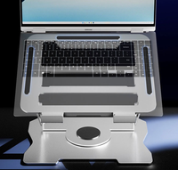 Support d'ordinateur portable support de dissipation thermique augmentant la hauteur support de levage de tablette rotatif à 360 degrés