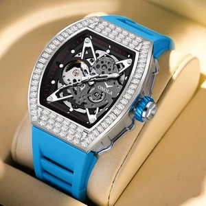 Montre automatique de luxe pour homme, marque Drioshipping, diamant, mode, étanche, mécanique, personnalisée - Product Image 1