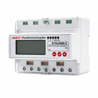 Compteur d'énergie triphasé bidirectionnel sur rail DIN, écran LCD, compteur de puissance kWh, 3x220/380V, actif et réactif, RS485 Modbus, classe 1.0, 100A