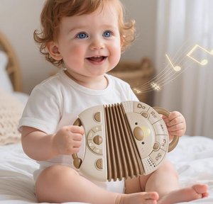 Acordeón Musical de Juguete al por Mayor, Multifuncional, con Teclas, Diseño de Oso Adorable, Luz Musical, Batería Recargable - Product Image 5