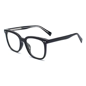 BLONGU yeni moda Retro erkekler kare TR90 gözlük çerçeveleri gözlük özel OEM TR90 gözlük
