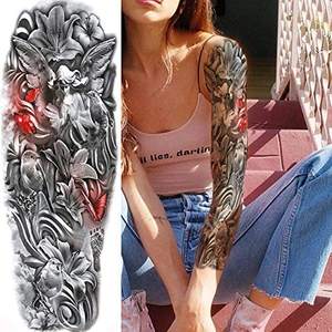 <span class=keywords><strong>Tatouage</strong></span> temporaire sexy noir imperméable à manches longues à <span class=keywords><strong>prix</strong></span> avantageux - Product Image 1
