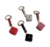 Nouvel Arrivage Porte-clés Pendentif Dés Entièrement Sertis de Strass, Design Tendance et Attrayant, pour Sac, Voiture, DIY, en Cristal et Strass