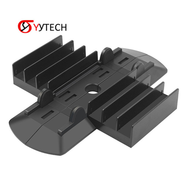 SYYTECH Multi-function Vertical Stand for PS4 Playstation 4 Slim Pro Gaming Console Disc Storage Accessories