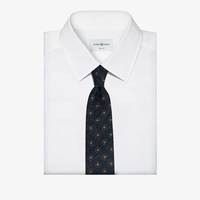 Dreifach plissierte Krawatte mit gekräuselter Kante 3-fach Western Design Silk Blend Formale Krawatte
