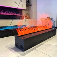 Pas cher Décor Flamme 3D Led Lumière Atomisation Eau Vapeur Feu Électrique Insert Vapeur Cheminée