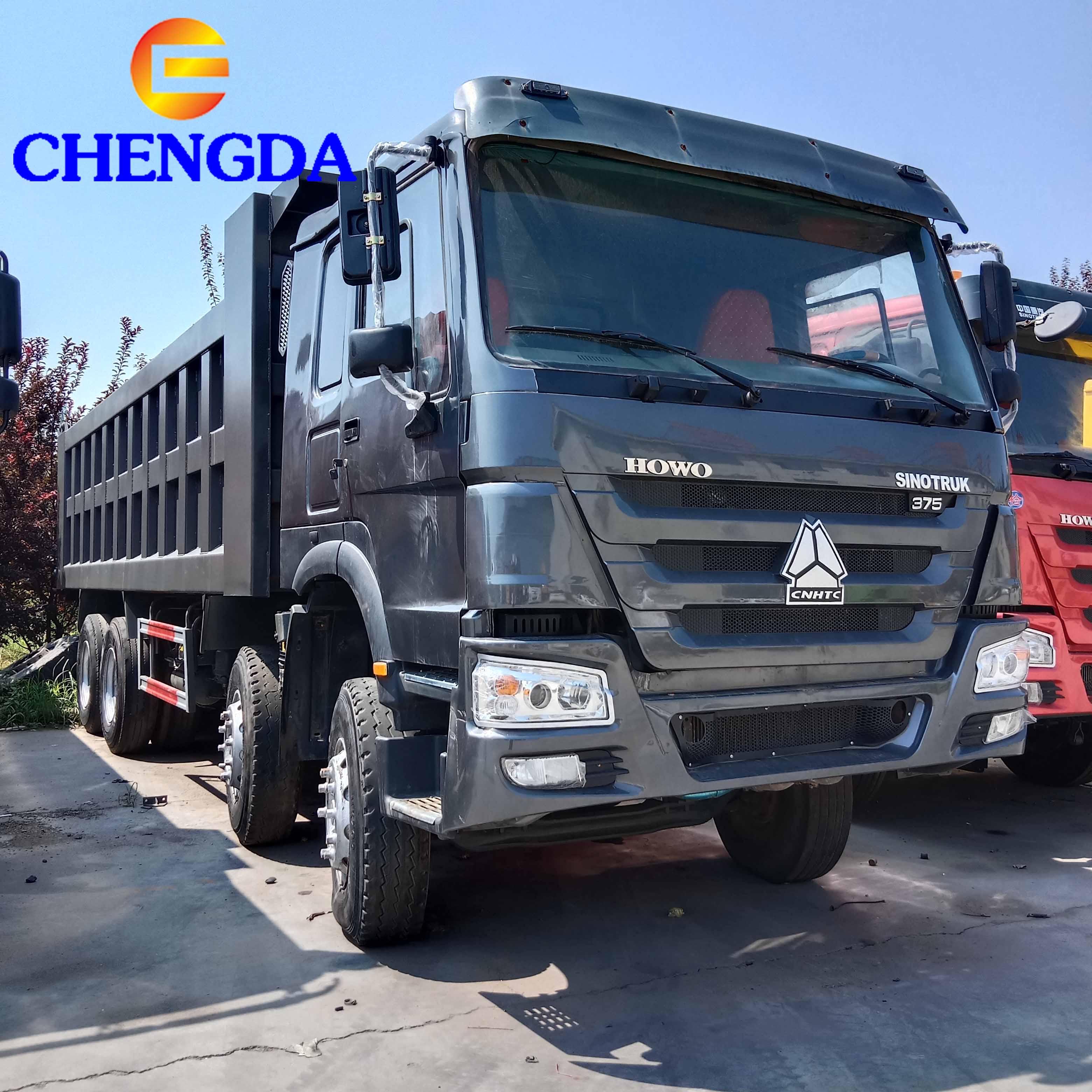 温和使用的howo 8x4 371 60吨翻车机翻斗自卸车