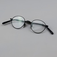Nouvelles montures de lunettes unisexes en titane rétro, tendance, artistiques, légères, pour verres correcteurs, bloquant la lumière bleue