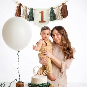 Bannière à franges bohème pour fête d'<span class=keywords><strong>anniversaire</strong></span> de bébé, décoration artisanale pour chaise haute, ensemble cadeau pour fête de 1er <span class=keywords><strong>anniversaire</strong></span>, garçons et filles - Product Image 5