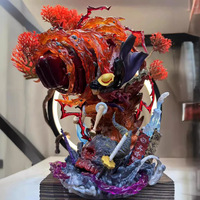 Figurine d'Anime One Piece 22cm Monkey D Luffy Gear 3, Figurine d'Action Hell Fire GK avec Lumière LED, Modèle d'Anime