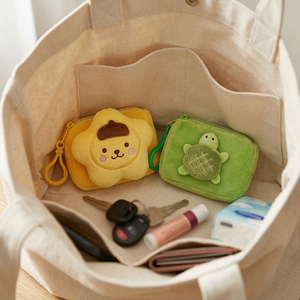Monedero de Peluche <span class=keywords><strong>Sanrio</strong></span> con Diseño de Tortuga y Nube, Mini Porta <span class=keywords><strong>Tarjetas</strong></span> Portátil, Llavero con Colgante, Logotipo Personalizado para Mujer - Product Image 3