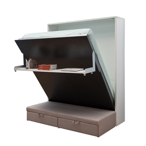 Muebles <span class=keywords><strong>de</strong></span> Dormitorio al por Mayor, Cama Plegable Vertical <span class=keywords><strong>de</strong></span> Madera Tamaño Queen, Cama Murphy - Product Image 1