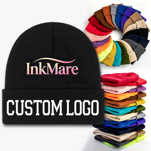 OEM Unisex Winter Ski Hat with 3D Embroidery Logo Custom Beanie for Sports Casual Travel Cuffless Brimless Keep Warm Knitted Cap - Product Image 1