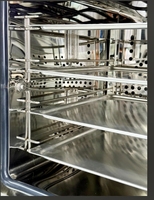 Four à convection commercial pour boulangerie avec 4 plateaux, en acier inoxydable, pour la cuisson de pizzas, de pâtisseries, pour restaurants, utilisation en cuisine professionnelle