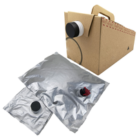 Sacs d'emballage en carton avec valve pour huile comestible, vodka et eau minérale, qualité alimentaire, tailles personnalisables (2L-10L) pour distributeur de liquides
