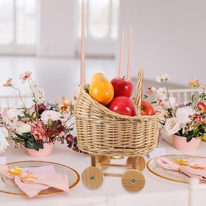 Passeggino in Rattan tessuto a mano <span class=keywords><strong>rustico</strong></span> tessuto in Rattan <span class=keywords><strong>moderno</strong></span> unico composizioni floreali facili decorazioni Creative per la <span class=keywords><strong>casa</strong></span> verticale - Product Image 6