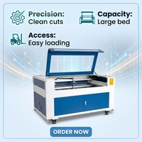 Machine de gravure laser CO2 CNC robuste à refroidissement par eau 120W pour l'usinage du bois et du papier en atelier, facile à utiliser, vente en gros usine