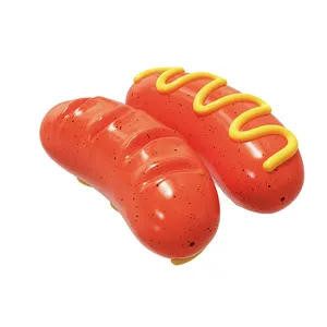 低価格カスタマイズされた犬面白い耐性噛むペット音声おもちゃソーセージ形状音声犬のおもちゃ