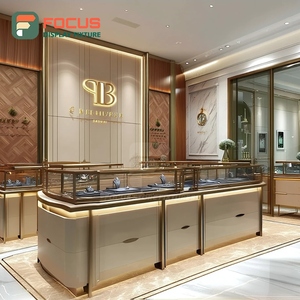 Fabricante de Muebles Personalizados para Joyería Minorista, Vitrina de Exhibición con Marco Metálico para Espacios de Boutique - Product Image 2
