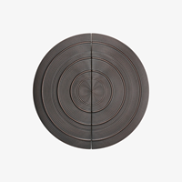 Poignée de porte ronde en aluminium moulé Maxery, motif anneau d'arbre, tirants dos à dos, bronze, pour hôtel, villa, entrée principale, quincaillerie décorative