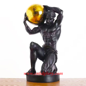 Statue d'<span class=keywords><strong>Hercule</strong></span> de sportif en résine moderne Figurines Sculpture de Noël peinte à la main - Product Image 4