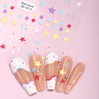 Tailles et formes personnalisées Feuilles d'autocollants pour ongles de Noël Paquet d'autocollants pour ongles de doigt 3D PET imperméables pour salon de beauté des ongles