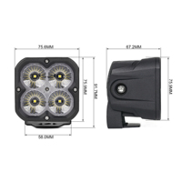 20W Auxbeam LED Car 3012 1495LM Bumper Light, 3 ''LED Pod Flood Light pour tout-terrain, éclairage auxiliaire étanche haute puissance