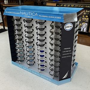 Stand Display Kacamata Kardus Kustom, Meja Display Optik, Display Kacamata 120 Pasang dengan 4 Cermin Miring - Product Image 3