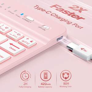 कीबोर्ड पेंसिल धारक के साथ बहु रंग आईपैड मिनी 6/7 <span class=keywords><strong>8</strong></span>.3 इंच सामान्य टैबलेट केस - Product Image 4