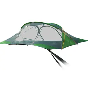 连接2人吊床树帐篷昆虫网-超轻，防水，非常适合徒步旅行、露营、背包旅行