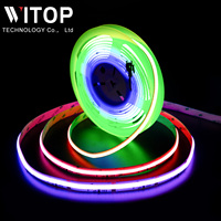 Bande LED intelligente en cuivre COB WS2811 IC haute densité 720 LED/m RGB avec contrôle par capteur USB/NFC/Wi-Fi IP65/68 DC12V/24V CRI90