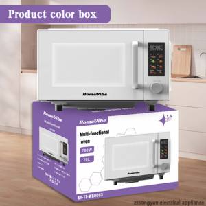 Four à <span class=keywords><strong>micro</strong></span>-ondes numérique 20L, fonction solo, 10 niveaux de puissance, fonction de dégivrage et verrouillage de sécurité pour enfants - Product Image 6