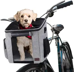 Sac à dos pour chat, panier de vélo pour chien, sac à dos pliable pour bol pliable et sangle de sécurité pour voyage en plein air