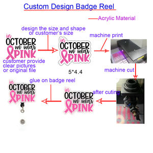 Disesuaikan plastik Glitter lencana klip Reel untuk Perawat Kesehatan dokter bidang medis aksesoris lencana pemegang - Product Image 4