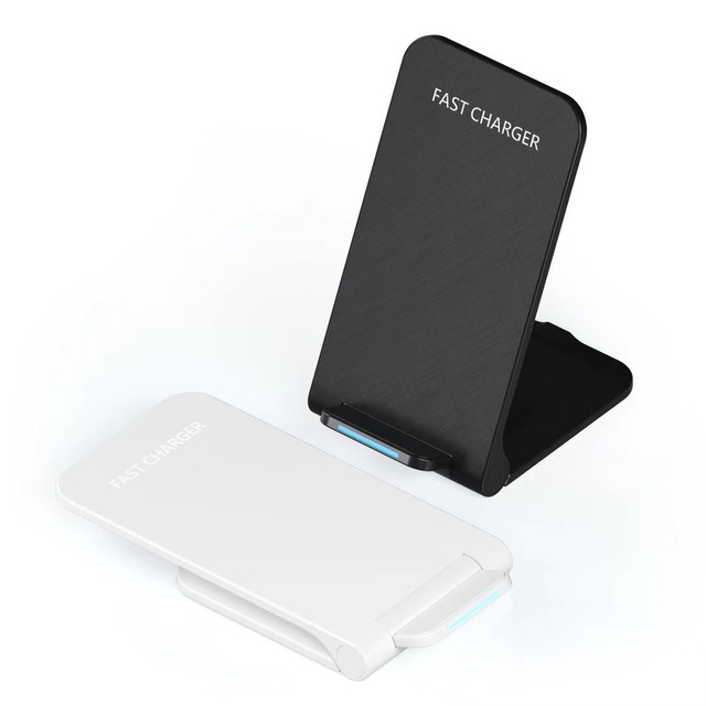 Fast Charging Desktop Earbuds Phone Charger Station R 2 in 1 Charger Stand 15W Fast Wireless Charging Station Folding Charger