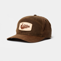 Personnalisez votre LOGO Richardson 937 Casquette de baseball Snap Back 7 Panneau Chapeau à bord incurvé en coton avec patch en cuir PVC Personnalisation complète