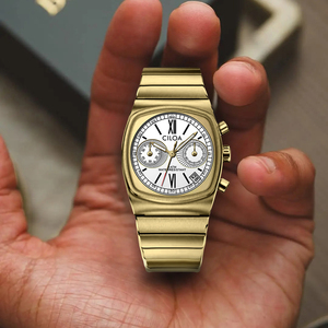 Reloj de Hombre CILOA, Cuadrado Dorado, Personalizable, Aleación, 20mm, Resistente al Agua, Cuarzo, Lujoso, Regalo, Alta Calidad, Moderno, Nuevo - Product Image 4