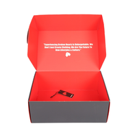 Boîte d'emballage d'autosoin avec logo personnalisé Emballage de beauté naturel écologique carton ondulé noir d'expédition mat pour stratification Mailer