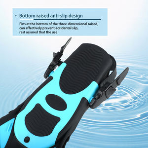 Venta al por mayor de fábrica buen precio logotipo personalizado alta calidad hoja larga bajo el agua TPR goma esnórquel aletas de natación aletas de buceo - Product Image 5