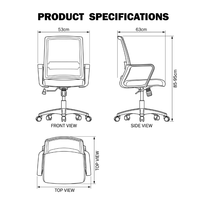 Chaises de bureau modernes en maille de style nordique, meubles de salle à manger, meubles de bureau, fabrication directe, chaises de bureau durables
