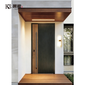 Porte d'entrée pivotante en aluminium moulé, moderne, en acier inoxydable, pour l'extérieur de la maison - Product Image 6