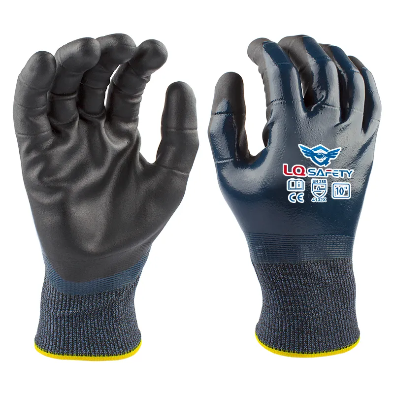 15 g nitril schaumstoff vollständig beschichtete handschuhe nylon elasthalipolsterung sicherheitshandschuhe für arbeiter