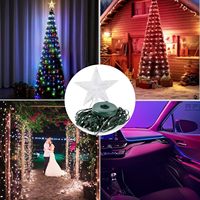 Guirlandes lumineuses intelligentes contrôlées par application, 6 pieds, 400 LED, synchronisation musicale, RGB, pour la décoration de l'arbre de Noël et des fêtes