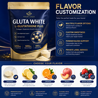 Poudre de L-Glutathion Plus Collagène Vitamine C OEM ODM Emballage Personnalisé Sachet 500g Fournisseur en Gros
