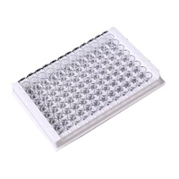 Plaque d'étiquette enzymatique Elisa à haute adsorption fond plat de plaque Elisa 96 puits pour lecteur de microplaques Elisa