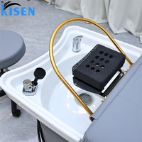 KISEN Lujosa Cama de Masaje Tailandés con Circulación de Agua y Lavabo Spa para Salón de Belleza y Uso Exterior - Cuero PU y Acero Inoxidable