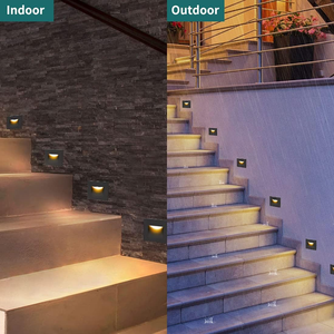 Système d'éclairage LED encastré mural pour escaliers, design moderne, en aluminium, pour la sécurité des couloirs domestiques - Product Image 5