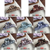 Nouvelles pinces à cheveux papillon en acrylique à pois, pinces requin rayées tendance et haut de gamme, pinces à cheveux personnalisées de haute qualité pour femmes