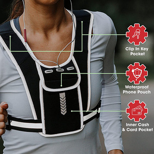 Deportes al aire libre reflectante teléfono maratón mochila botella de agua hidratación impermeable Jogging senderismo Trail Running ciclismo chaleco - Product Image 2